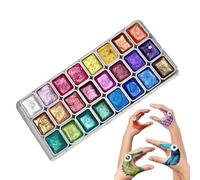 Set di a - 4.88x2.52x0.24 pollici portatili, kit di palette di pittura, set d'arte ad con pigmenti vibranti | Materiale di pittura per studenti professionisti illustrazion