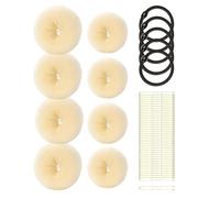 Set di a forma di ciambelle per capelli - Kit di 53 strumenti per l'acconciatura per a forma di ciambelle, set per la produzione di a forma di ciambella semplice e Ra