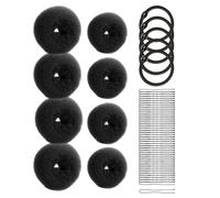 Set di a forma di ciambelle per capelli - Kit di 53 strumenti per l'acconciatura per a forma di ciambelle, set per la produzione di a forma di ciambella semplice e Ra