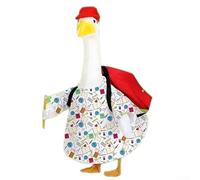 Set di abbigliamento da esterno per il rientro a scuola per statue di portico d'oca da 58 cm con maglietta cappello zaino penna per esposizione festiva in giardino