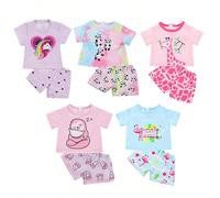 Set di abbigliamento per bambole di peluche a tema bradipo da 45 cm, inclusi top e pantaloncini, costume per bambini, bambola per gioco di finzione, regalo per feste/compleanni (bambola non inclusa) Q