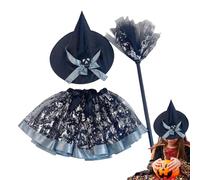 Set Di Abiti Tutu Di Halloween - Stregone Halloween Fancy Abito | Set Di Gonna Tutu Per Ragazze | Costume Da Cosplay Per Le Streghe Femminile | Costumi Costumi Gonna Adorabile E Confortevole Per Le Ra