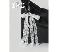 Set di accessori alla moda Y2K, semplici e carini, composto da: ciondolo per borsa con perle finte e fiocco, luce colorata e brillante, fiocco con fiori colorati, ciondolo per cover di telefono con pi