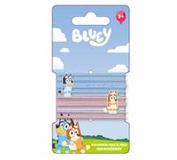 Set di accessori Bluey - 8 elastici per capelli - Multicolore - Multicomposizione - Pin con la silhouette di Bluey e Bingo Heeler - Prodotto originale progettato in Spagna