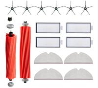 Set di accessori da 16 pezzi per i ricambi degli aspirapolvere Roborock Q7 / Q7+ / Q7 Max / Q7 Max+. Include 2 spazzole principali, 4 panni