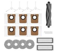 Set di accessori da 18 pezzi per Dreame L10s Ultra/Dreame L10 Ultra/Xiaomi X20+, 1 Spazzole Principali, 2 Filtri HEPA, 4 Panni mop, 6 Sacchetto per polvere, 4 Spazzole laterali, 1 Spazzola pulizia