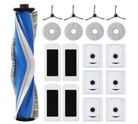 Set di accessori da 19 pezzi per aspirapolvere robot per ECOVACS DEEBOT T30S/ T30S PRO, 1 spazzola principale in gomma, 4 filtri HEPA, 6 sacchetti per la polvere, 4 salviette, 4 spazzole laterali