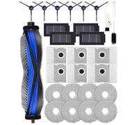 Set di Accessori da 27 Pezzi per Ecovacs Deebot T50 Omni/T50 Pro Omni Robot Aspirapolvere, 1 Spazzola, 6 Spazzole Laterali, 8 Tamponi per Mop, 4 Filtri Hepa, 6 Sacchetti Per la Polvere