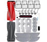 Set di accessori da 30 pezzi per Roborock SAROS 10/G30 i ricambi del robot con 2 spazzole a rullo, 6 spazzole laterali, 4 filtri, 4+4 mop pads, 6 sacchetti per la polvere, 1 spazzola autopulente