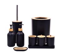 Set di accessori da bagno da 9 pezzi Porta spazzolino Porta cotton fioc Set di