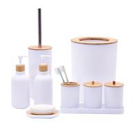 Set di accessori da bagno da 9 pezzi Porta spazzolino Porta cotton fioc Set di