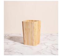 Set di accessori da bagno, Dispenser di sapone in legno di bambù Portasapone Portascopino in legno massello di bambù(Tumbler)