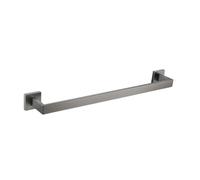 Set di accessori da bagno in acciaio inox spazzolato grigio - Barra portasciugamani da 50 cm, porta carta igienica in metallo canna di fucile, gancio per accappatoio e portasciugamani - Aggiornamento