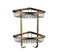 Set di accessori da bagno in bronzo antico con ripiano porta asciugamani porta carta igienica gancio Rove e prodotti in ceramica doppio ripiano angolare incluso