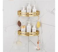 Set di Accessori da Bagno in Oro con mensola, portasciugamani, portasciugamani, portarotolo, portascopino per WC, Set di Accessori da Bagno Moderni