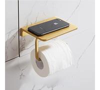 Set di Accessori da Bagno in Oro con mensola, portasciugamani, portasciugamani, portarotolo, portascopino per WC, Set di Accessori da Bagno Moderni