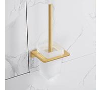 Set di Accessori da Bagno in Oro con mensola, portasciugamani, portasciugamani, portarotolo, portascopino per WC, Set di Accessori da Bagno Moderni
