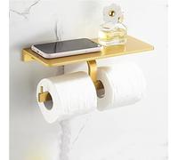 Set di Accessori da Bagno in Oro con mensola, portasciugamani, portasciugamani, portarotolo, portascopino per WC, Set di Accessori da Bagno Moderni