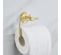 Set di accessori da bagno in oro spazzolato, porta carta igienica, porta asciugamani, supporto per appendere la carta, elegante e decorativo, per bagni moderni