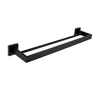 Set di accessori da bagno nero opaco con gancio in acciaio inox a parete Porta carta igienica Doppio portasciugamani Accessori da cucina Accessori da bagno eleganti e durevoli