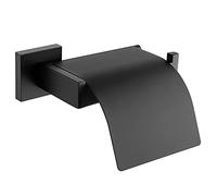 Set di accessori da bagno nero opaco con gancio in acciaio inox a parete Porta carta igienica Doppio portasciugamani Accessori da cucina Accessori da bagno eleganti e durevoli