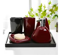 set di accessori da bagno, Set da bagno in stile europeo, composto cinque pezzi: spazzolino denti in ceramica, bicchiere for il lavaggio, set di accessori for