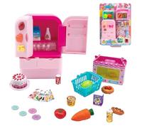 Set di accessori da cucina con frigorifero, cibo e cestino della spesa, giocattolo educativo per ragazze e ragazzi dai 3 anni in su
