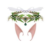 Set di accessori da fata con orecchie da elfo e corona da fata, costume di