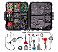 Set di accessori da pesca per Abu Garcia Conolon Flipping | ami, piombi, girelle, moschettoni, terminali e perline; scatola doppia compatta con divisori regolabili; for routine use