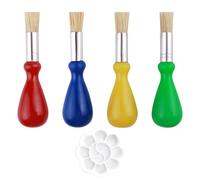 Set di accessori da pittura per bambini, 4 pennelli da pittura e 1 set di attrezzi per pallet, pennelli per bambini per dare ai bambini il divertimento di creare e dipingere.