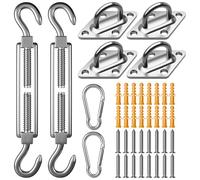 Set di accessori di fissaggio per tenda parasole in acciaio inox 304, per quadrilatero, tenditore per montaggio