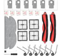 Set di accessori di ricambio da 30 pezzi per robot aspirapolvere, 2 spazzole principali, 4 filtri, 4 panni per la pulizia, 6 spazzole latera