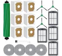 Set di accessori di ricambio per aspirapolvere iRòbòt Ròòmba Plus 505/405 Còmbo accessori per aspirapolvere, 20 pezzi di ricambio include 1 spazzola principale, 4 spazzole laterali, 4 filtri, 4