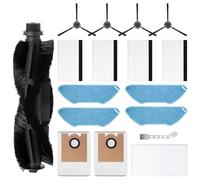 Set di accessori di ricambio per Lefant M2/M2S/M2 Pro/M2 Plus/M2S Pro robot aspirapolvere, 1 spazzola, 4 filtri, 4 tamponi, 4 spazzole laterali, 2 sacchetti per la polvere, 1 spazzola per la pulizia