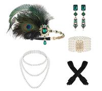 Set di accessori flapper Costume anni '20 for donne e ragazze Accessori for gioielli ruggenti per Donna