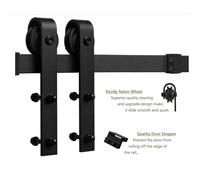 Set di accessori for ferramenta for binari di sospensione for porte da fienile J, binario di guida silenzioso for porte scorrevoli, ruota di sospensione, puleggia for binario di scorrimento(2.44米拼接轨道)