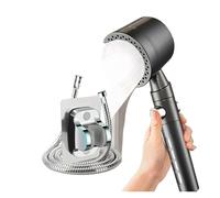 Set di accessori for il bagno con doccetta portatile a 5 modalità, filtro ad alta pressione for il risparmio idrico e pulsante di arresto(Grey Set)