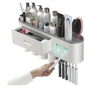 Set Di Accessori For Il Bagno, Porta Spazzolino Invertito Ad Assorbimento Magnetico, Dispenser Automatico Di Dentifricio, Spremiagrumi, Scaffale Portaoggetti