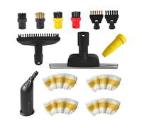 Set di accessori for la pulizia, compatibile con Karcher SC1/SC2/SC3/SC4/SC5/SC7 - Bocchetta for finestre + raschietto + spazzola rotonda + scopa a vapore