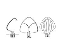 Set di accessori for mixer in acciaio inossidabile (frusta a filo K45WW + gancio for impastare K45DH + frusta a bordo piatto), compatibile con i mixer KitchenAid con testa inclinabile da 4,5-5 QT
