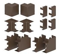 Set di accessori Habengut (4x ES, 2x IE, 2x AE, 2x FW, 2x pezzo a T) per il montaggio della canalina 15x30 mm, colore: marrone