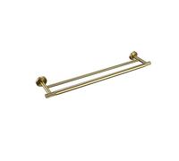Set di accessori hardware per il bagno Kit in ottone zigrinato oro spazzolato Porta asciugamani Anello porta accappatoio Porta carta Porta asciugamani Scopino, portasciugamani, 60