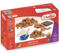 teifoc 1530 - Set di accessori in pietra 100 mattoni in miniatura per progetti fai da te, per bambini dai 6 anni in su