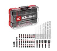 Set di accessori originali Einhell M-CASE da 39 pezzi resistenti agli urti (punte da 25 mm, punte da trapano in metallo, portapunte da 60 mm, chiave a bussola, svasatore, inclusa scatola di custodia)