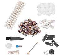Set di Accessori per Accendini a Benzina, Confezione di Pezzi di Ricambio per Accendini, Incl. Pietre Focaie, Cotone Idrofilo, Stoppino, Guarnizione, Feltro, Spazzola e Cacciavite