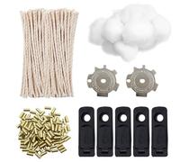 Set di Accessori per Accendino a Benzina 100 Pietre Focaie 50 Stoppino 10 Guarnizione 5 Cotone 2 Cacciavite Kit di Riparazione per Accendini a Benzina Universali