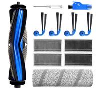 Set di accessori per aspirapolvere Ecovacs Deebot X11/X11 Pro Omni, pezzi di ricambio, 1 spazzola principale, 1 rotolo di salviette laterali, 4 filtri HEPA, 1 strumento di pulizia, 1 cacciavite