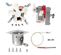 Set di accessori per barbecue resistenti per griglie a pellet, tra cui motore, ventilatore, pentola di fiamma, asta di accensione e viti per prestazioni affidabili (230 V 50 HZ1,8 giri/min)