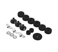 Set di accessori per batteria, 18 pezzi, per supporto piatto, feltro, frizione, cappello, tazza, dadi ad ala, manicotti in metallo, guarnizioni di ricambio