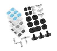 Set di accessori per batteria Piatti per batteria Feltri Maniche Rondelle per dadi ad alette Set di manutenzione Tamburi Feltri durevoli Maniche Rondelle per dadi ad alette